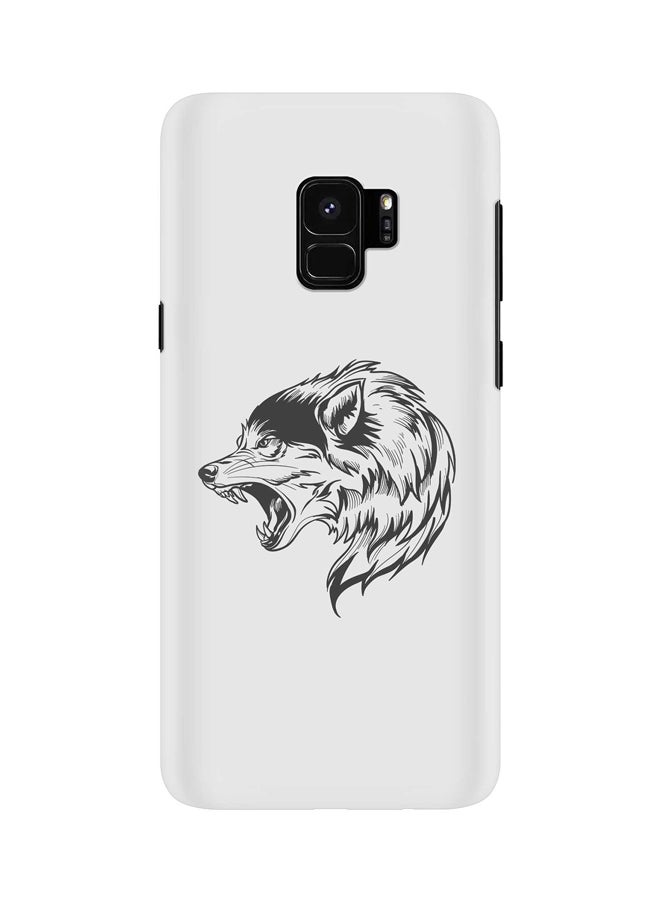 Stylizedd Snap Classic Series Bear Growl Printed Case For Samsung Galaxy S9 White/Black - Image 1