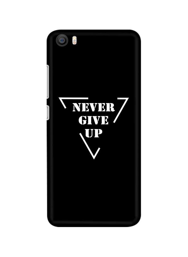 Stylizedd Snap Classic Series Never Give Up Printed Case Cover For Xiaomi Mi 5 Black/White - Image 1