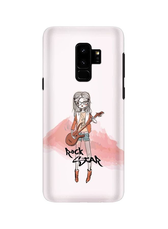 Stylizedd Snap Classic Series Rockstar Girl Printed Case Cover For Samsung Galaxy S9+ White/Pink/Black - Image 1