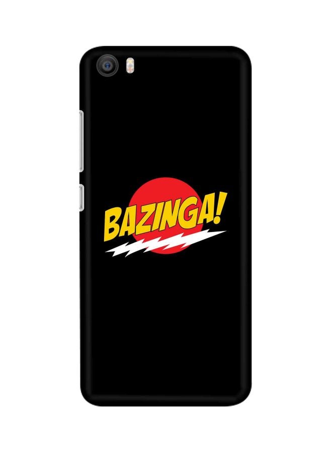 ستايلايزد غطاء حماية بطبعة كلمة "Bazinga" من سلسلة سناب كلاسيك لهاتف شاومي مي 5 أسود/أحمر/أصفر - Image 1