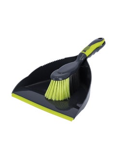 Royalford Dust Pan And Brush Black/Green 36x23x11cm  - Image 1