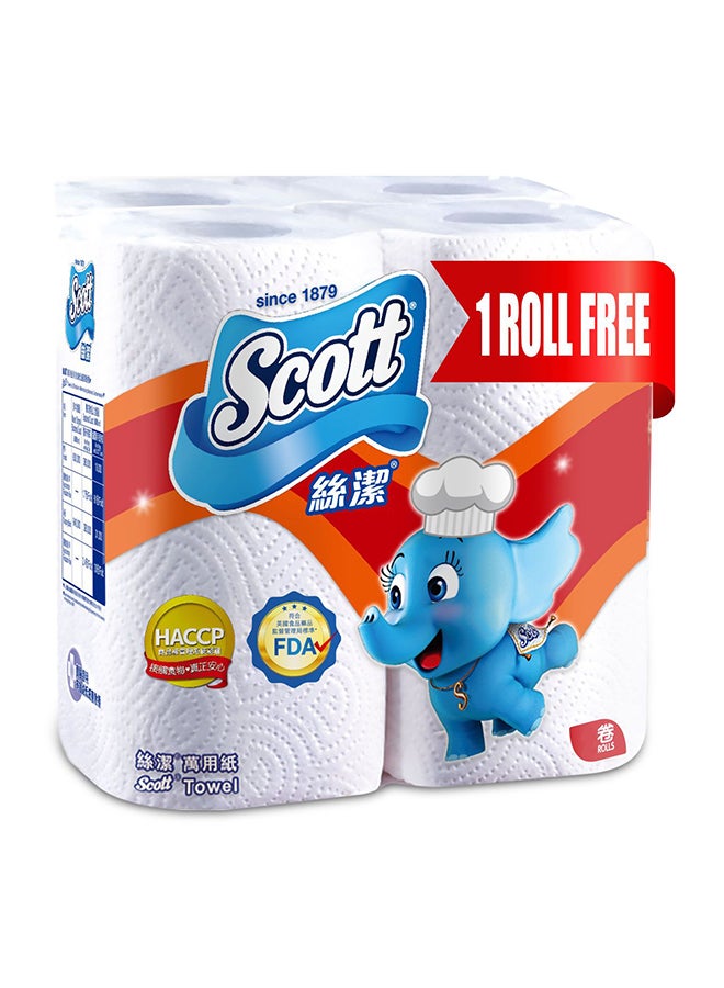 Scott Kitchen Towel Pack of 4 White 