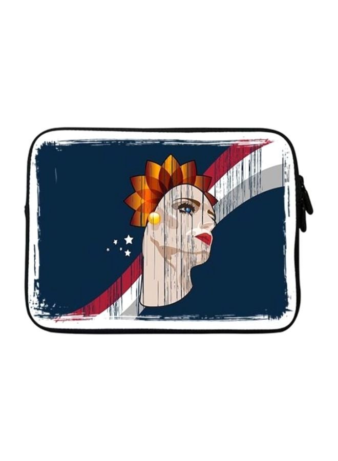Stylizedd Premium Designer Sleeve With Strap For 15-inch Laptops Lady Liberty Blue  - Image 1