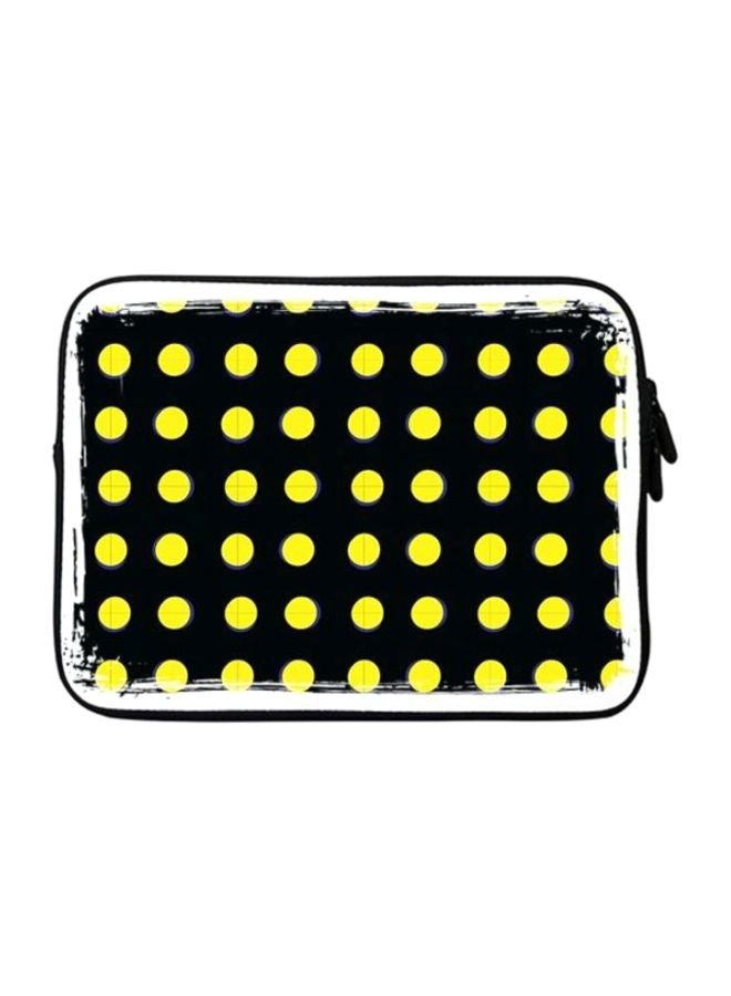 Stylizedd Designer Sleeve With Strap For 15 Inch Laptops Yellow Polka Dots - Image 1