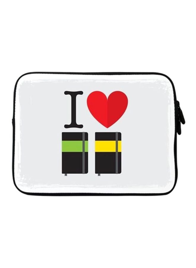 Stylizedd Designer Sleeve With Strap For 15 Inch Laptops I Love Notebook - Image 1