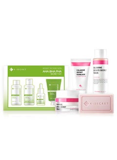 Calamine derma secret cream+ secret sunblock + 30 days secret toner + AHA. BHA. PHA secret kit 330ml x 100g