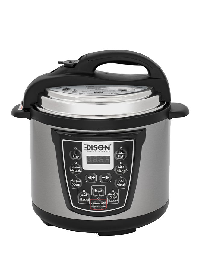 اديسون - قدر ضغط كهربائي 4.0 L 800.0 W 6285360265779 أسود/ فضي - Image 1