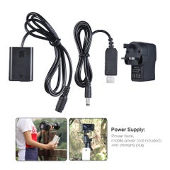 ANDOER NP-FW50 Dummy Battery + 5V 3A USB Power Adapter Cable With Power Plug Replacement Black  - Image 4