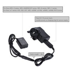 ANDOER NP-FW50 Dummy Battery + 5V 3A USB Power Adapter Cable With Power Plug Replacement Black  - Image 5