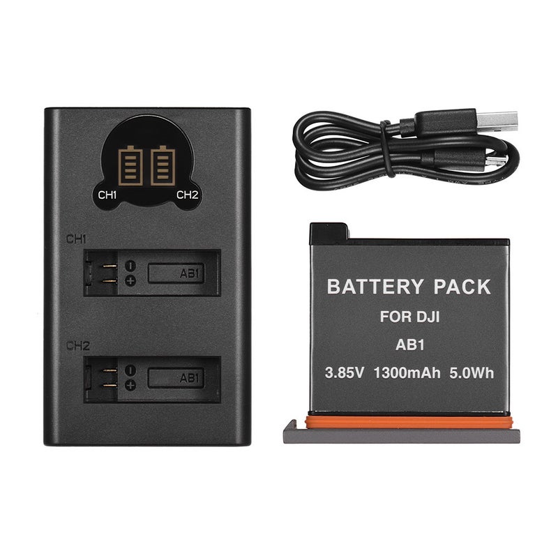 1300.0 mAh Charging Kit LCD Smart Display Dual Port Charger Black  - Image 2