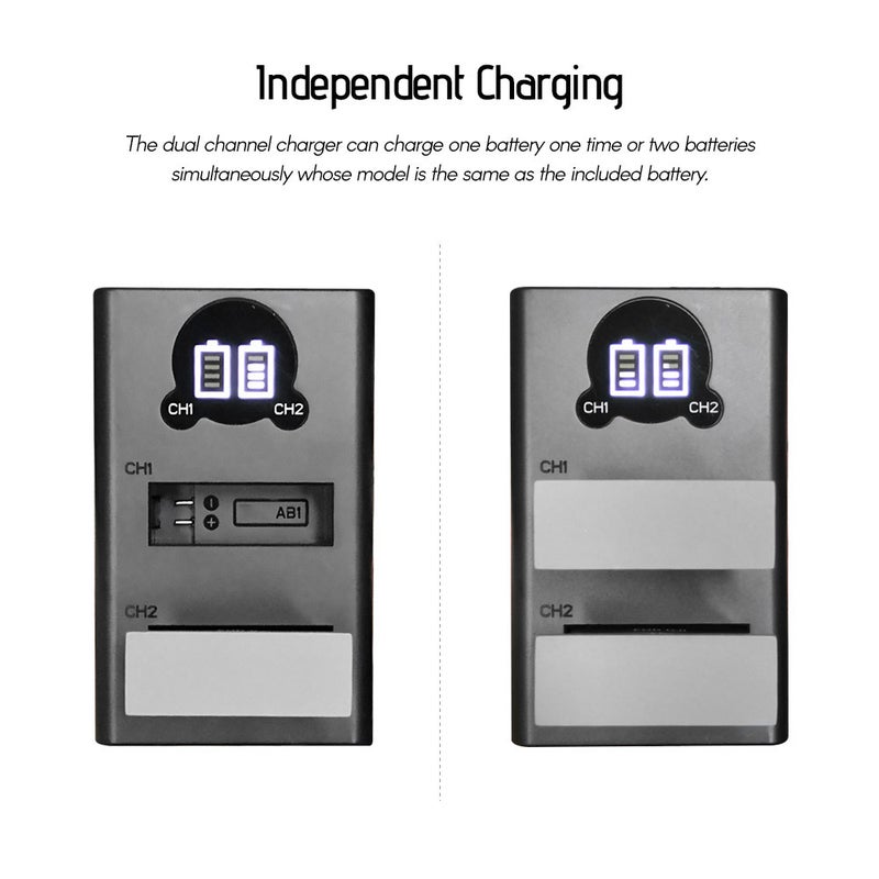 1300.0 mAh Charging Kit LCD Smart Display Dual Port Charger Black  - Image 3