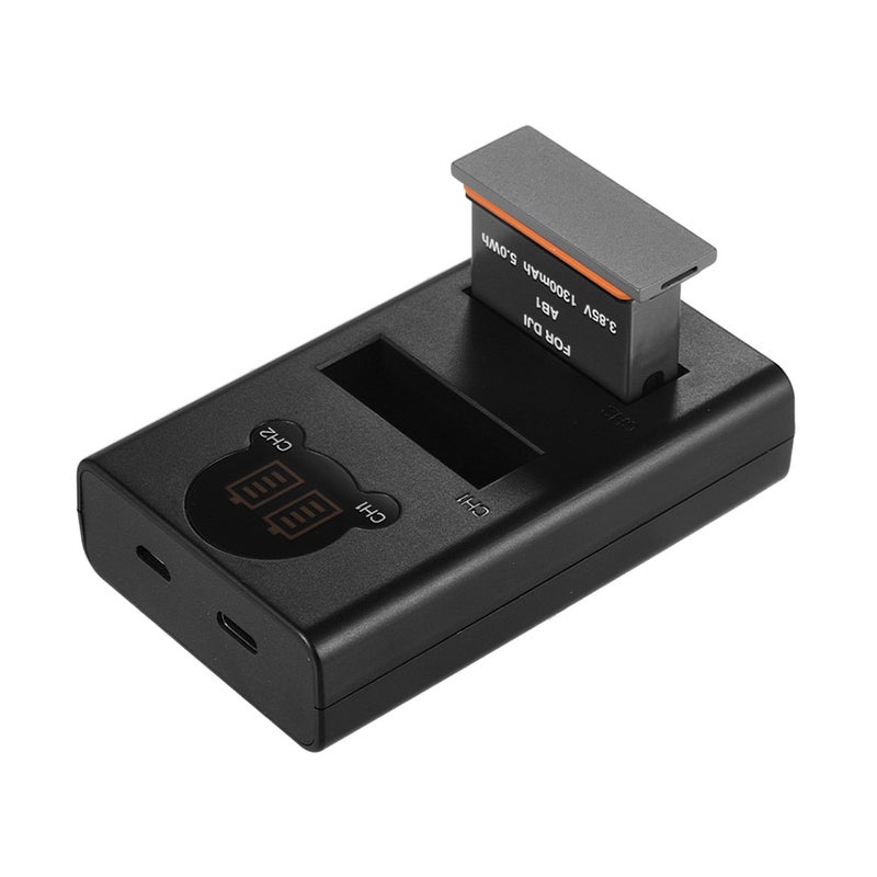 1300.0 mAh Charging Kit LCD Smart Display Dual Port Charger Black  - Image 4