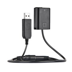 docooler NP-FW50 Dummy Battery + DC Power Bank (5V 2A) USB Adapter Cable Replacement Black  - Image 5