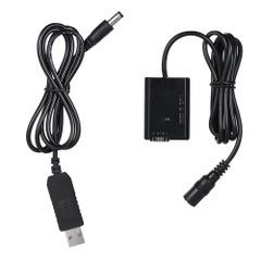 docooler NP-FW50 Dummy Battery + DC Power Bank (5V 2A) USB Adapter Cable Replacement Black  - Image 4