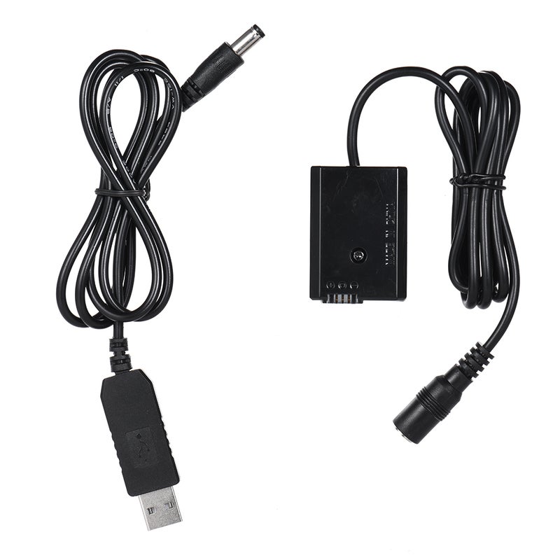 docooler NP-FW50 Dummy Battery + DC Power Bank (5V 2A) USB Adapter Cable Replacement Black  - Image 4