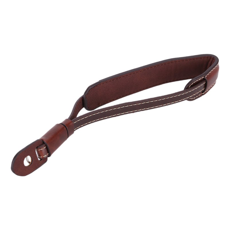 X5-M Camera Wrist Hand Strap PU Leather Lanyard Brown  - Image 5