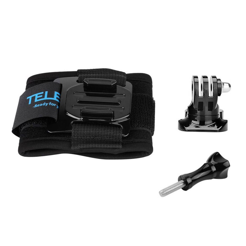 TELESIN 360 Degree Rotatable Wrist Strap Arm Mount Band Holder Black  - Image 2