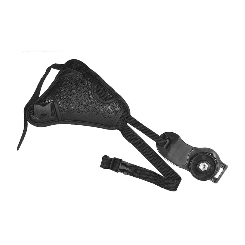 Leather Camera Padded Wrist Grip Strap Black - Image 2