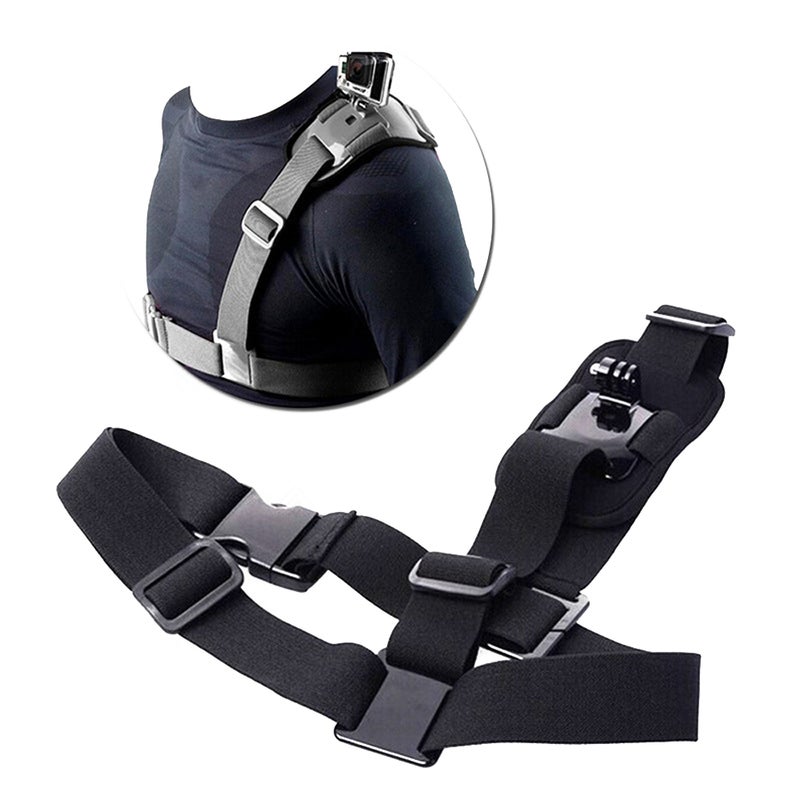 Shoulder Strap Single Mount Chest Harness Belt Adapter For Gopro HD Black  - Image 1