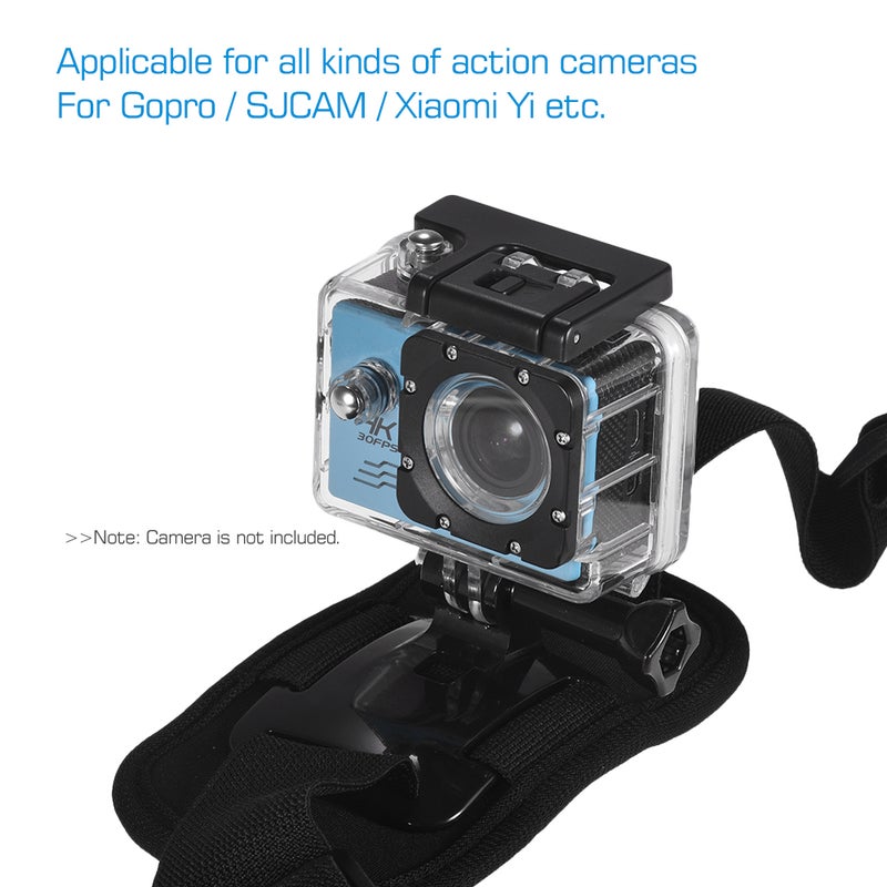 Adjustable Action Camera Single Shoulder Chest Strap Mount Black  - Image 4