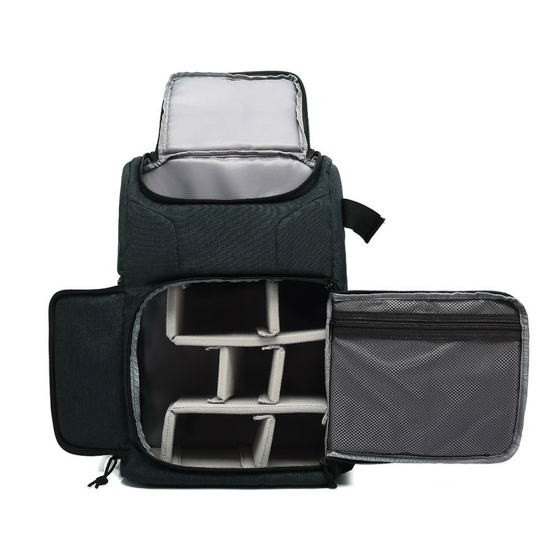 Multi-functional Waterproof Knapsack Large Capacity Portable Travel Camera Bag Red  - Image 2