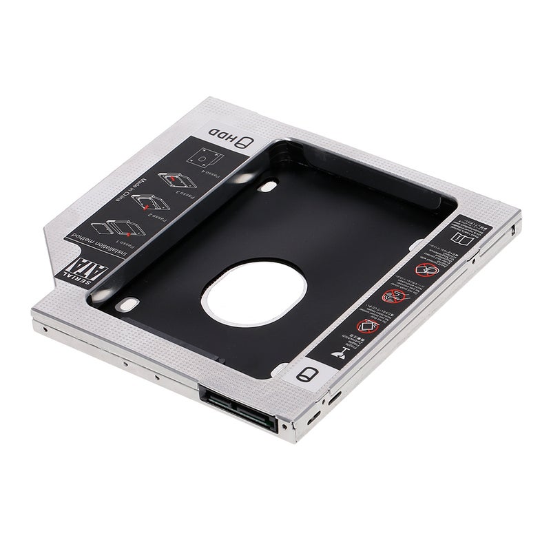 Generic - Aluminum Alloy SATA3.0 2nd HDD Caddy SSD Enclosure For Desktop PC Laptops Black - Image 1