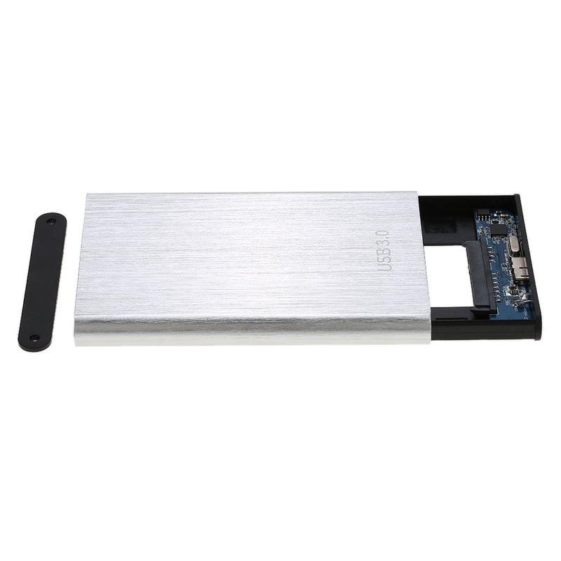 Generic - Super Speed 6Gbps Aluminum 2.5" SATA SSD HDD Hard Disk Drive To USB 3.0 Converter Adapter Card External Enclosure Case Caddy And USB Cable Silver - Image 1