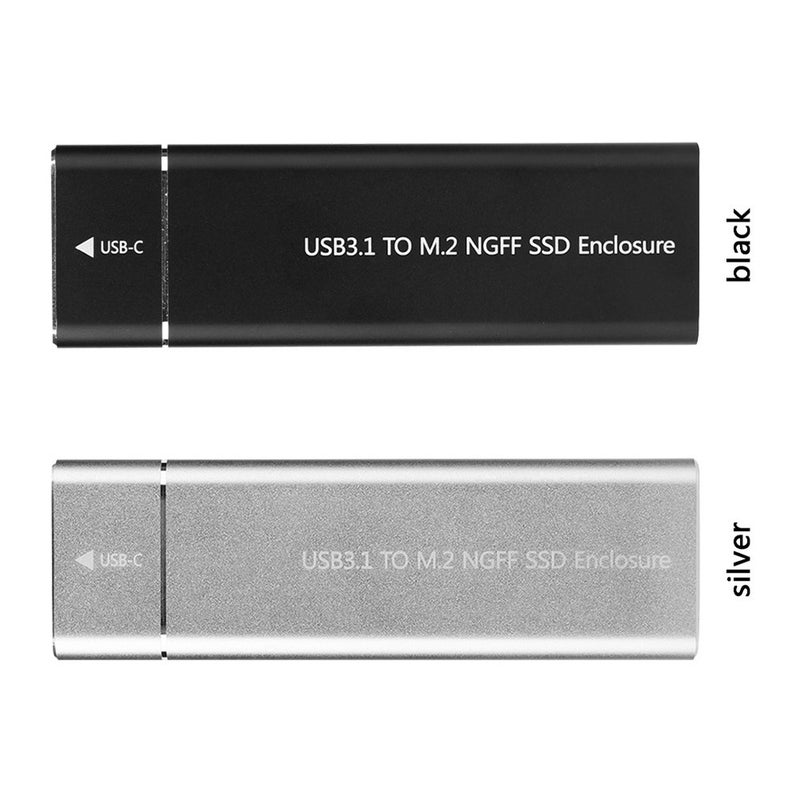 USB 3.1 To M.2 NGFF SSD Enclosure Adapter Case Silver - Image 4