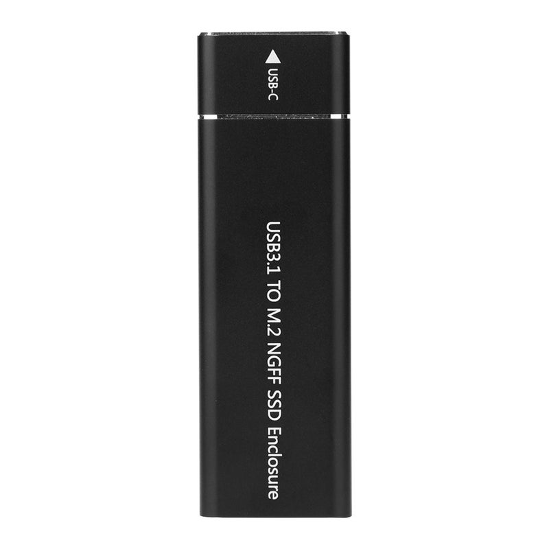 Generic USB 3.1 To M.2 NGFF SSD Enclosure B Key NGFF SATA For Type C Adapter Case Black  - Image 1