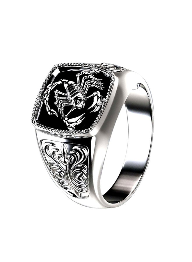 Scorpion Engraved Alloy Ring - Image 2