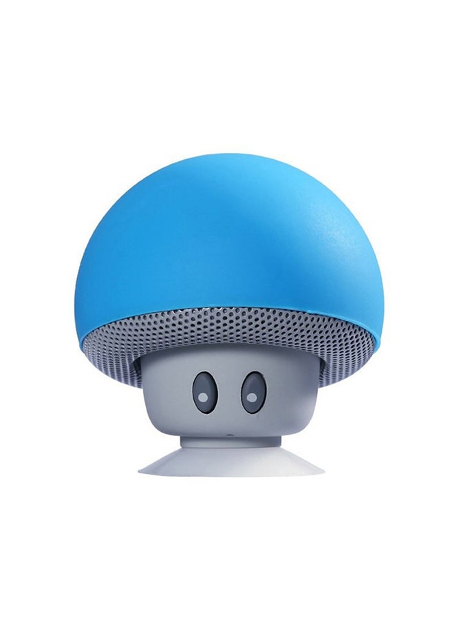 Cartoon Mushroom Head BT Speaker Suction Cup Phone Holder Portable Outdoor Sound (Dark blue) Dark blue 