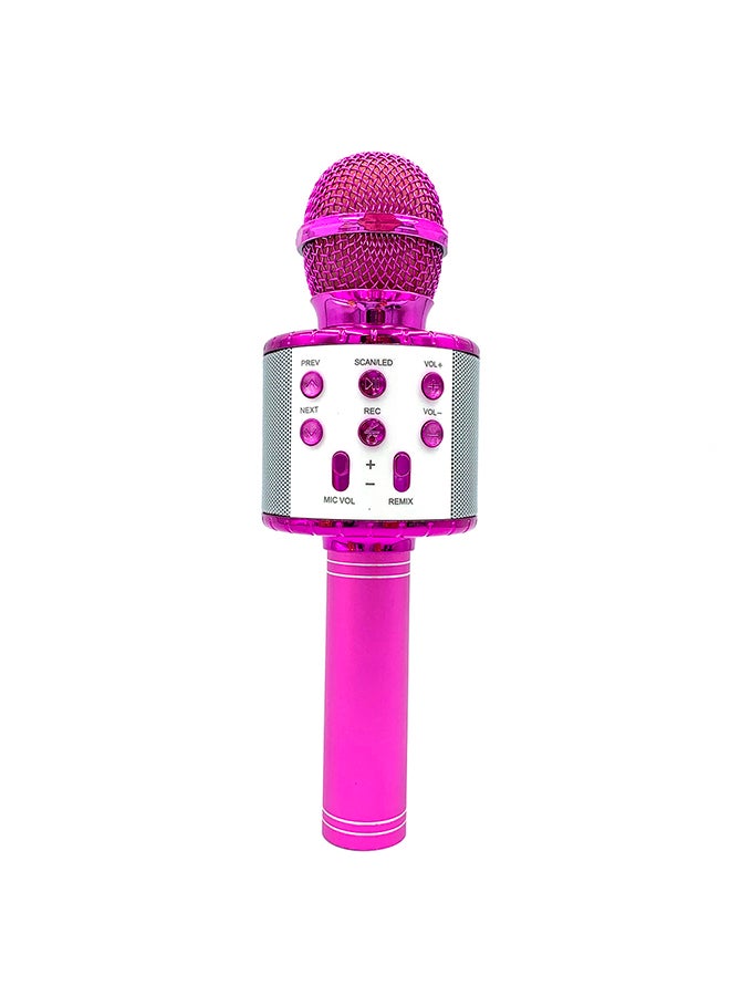 Generic Illuminated Wireless Microphone WS858L Pink/White 