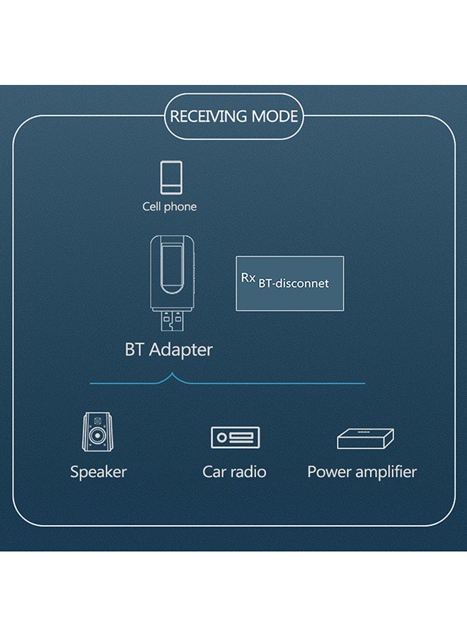 Mini USB Audio Receiver and Transmitter BT Adapter Wireless 2 in 1 RX and TX Adapter with LCD Screen null Black  - Image 5