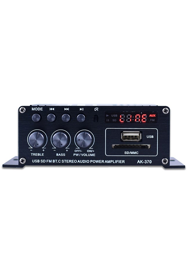 Generic AK370 Mini Audio Power Amplifier Portable Sound Amplifier Speaker Amp for Car and Home AK370 Black  - Image 1
