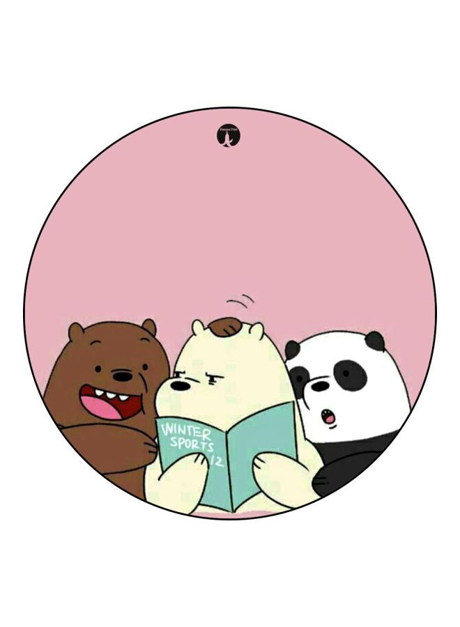 BP We Bare Bears Printed Board Pin Pink/Black/White
