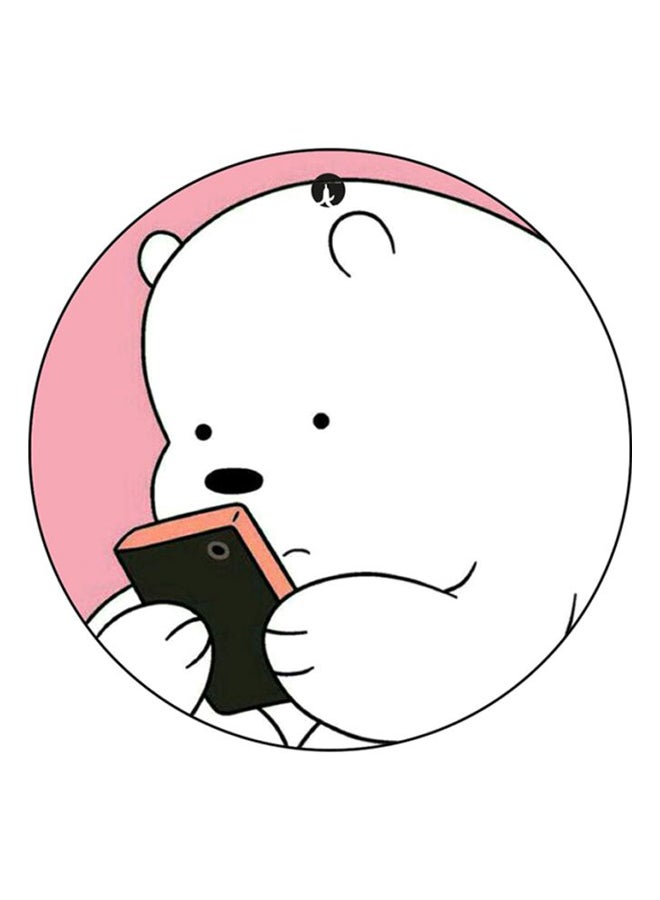 BP We Bare Bear Printed Board Pin White/Pink/Black