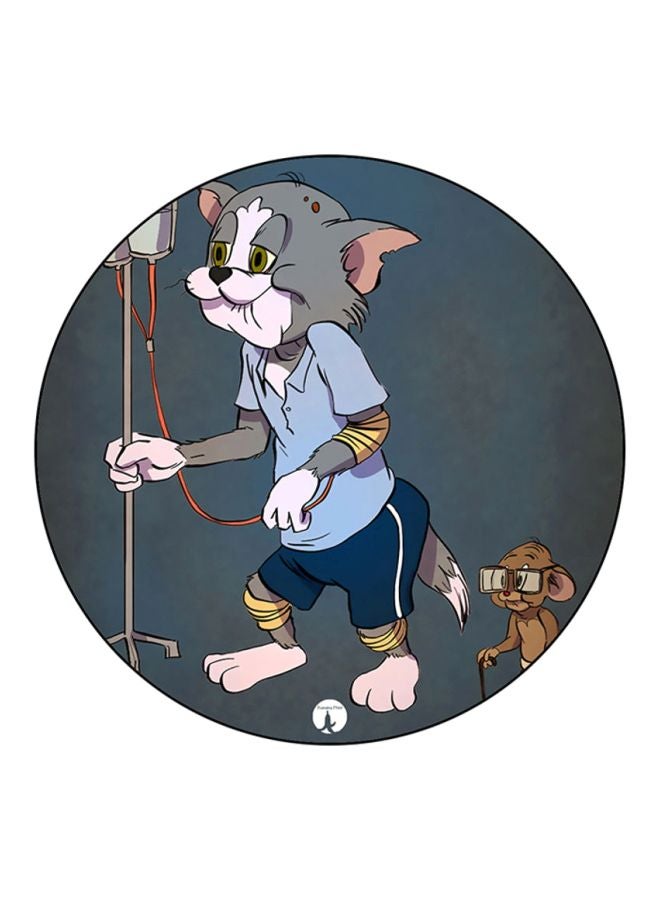 BP Tom And Jerry Printed Board Pin Grey/Brown/Blue