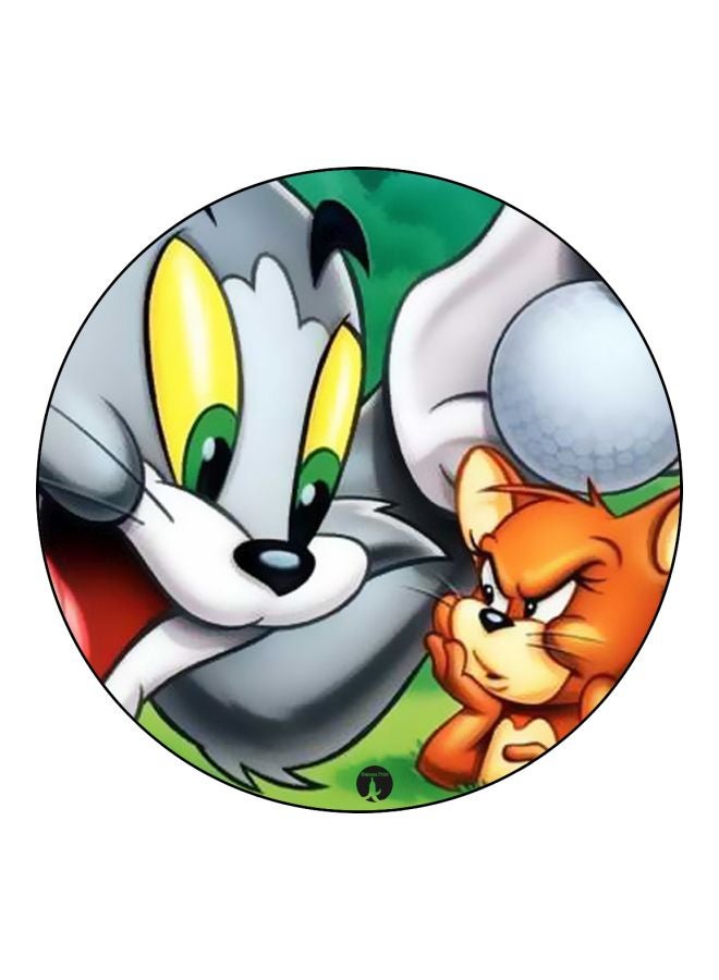 بي بي دبوس لوحة الإعلانات بطبعة الرسومات المتحركة "Tom And Jerry" رمادي/بني/أبيض