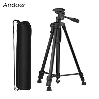 Lightweight Photography Tripod Stand With Phone Holder Carry Bag Black - v1602588328/N40983885A_1