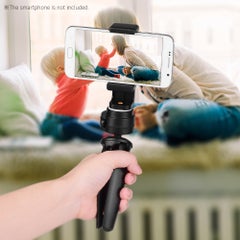 Generic Folding Mini Tripod Stand With 360 Degrees Rotatable Ball Head Cellphone Clip Black  - Image 4