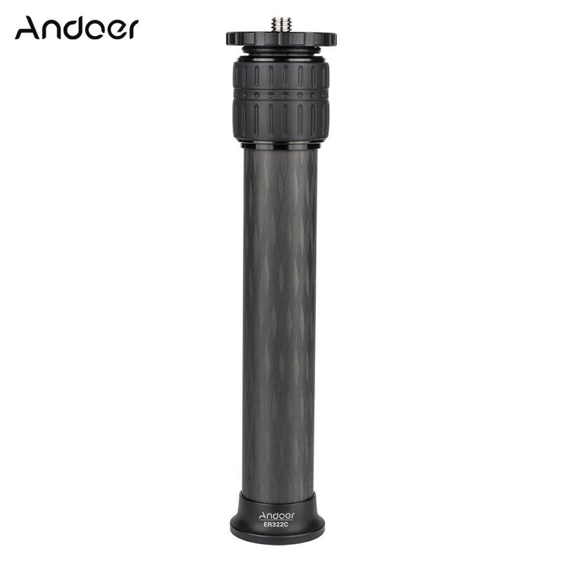 ANDOER ER322C Carbon Fiber Tripod Extender Black  - Image 1