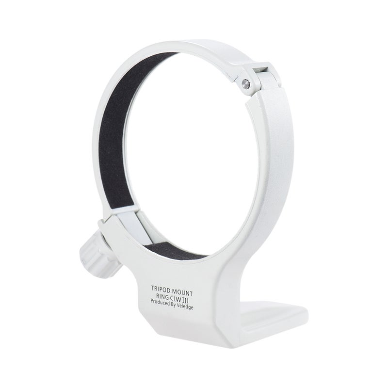 حلقة تثبيت عدسة على الحوامل ثلاثية القوائم مزوّدة بطوق مصنوعة من الألومنيوم أبيض - Image 1