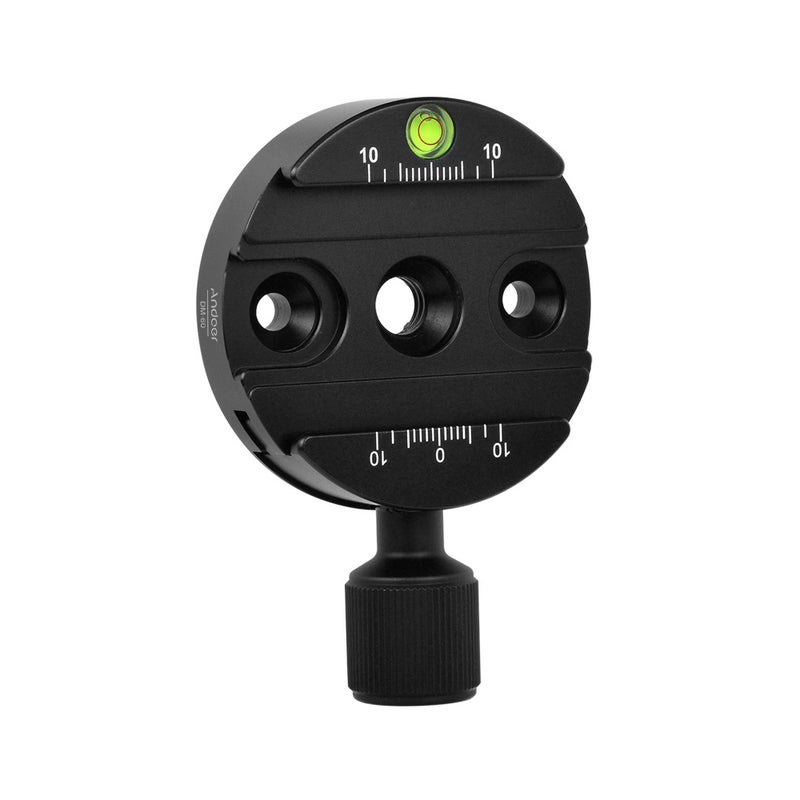 ANDOER Quick Release Plate Clamp With Adapter And Bubble Level Black - Image 3