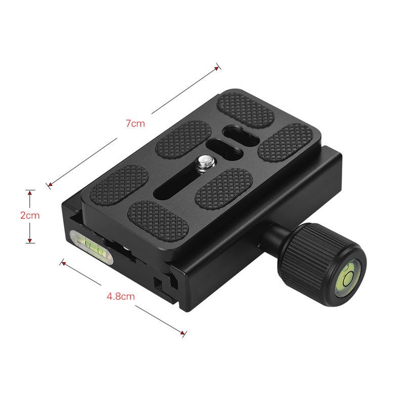 ANDOER CL-70S Quick Release Plate Clamp Set With Adapter And Bubble Level Black - Image 5