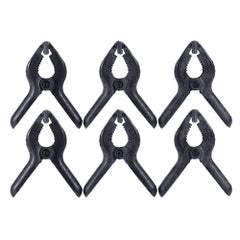 ANDOER 6 Pieces Plastic Tight Clip Clamp For Photography Studio Photo Paper Background Backdrop Stand Holder Black  - Image 1