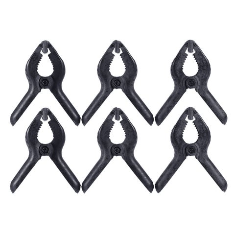 6 Pieces Plastic Tight Clip Clamp For Photography Studio Photo Paper Background Backdrop Stand Holder Black
