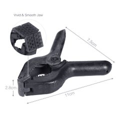ANDOER 6 Pieces Plastic Tight Clip Clamp For Photography Studio Photo Paper Background Backdrop Stand Holder Black  - Image 3