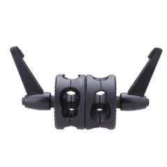 Dual Swiveling Grip Head Angle Clamp For Photo Studio Boom Arm Reflector Holder Stand Black