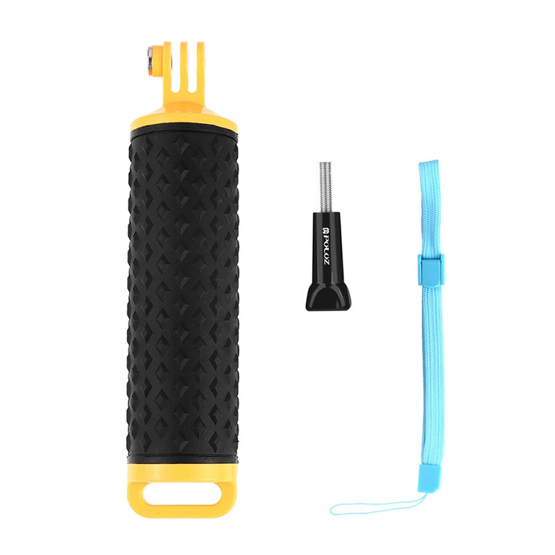 PULUZ Floating Handle Hand Grip Buoyancy Rods And Strap For GoPros Action Camera Black/Yellow  - Image 1