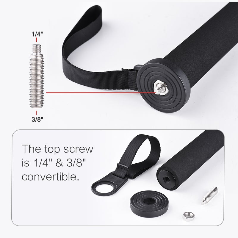 ANDOER A-666 Telescoping Aluminum Camera Monopod Unipod Stick With Carry Bag Black - Image 3